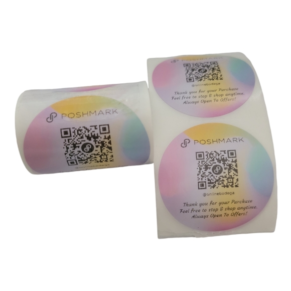 Thank you for your Purchase Poshmark QR Code Round Stickers 50ct 2inch Style 1 - Picture 3 of 8
